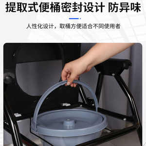 <b>Commode</b> <b>Chair</b> Carbon Steel Folding Height Adjustable For Seniors Disabled Persons Toilet <b>Chair</b> With Non Slip Design - Product Image 5