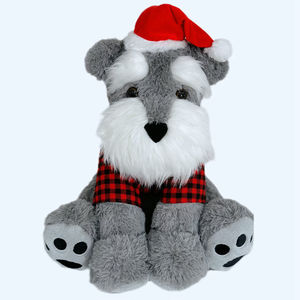 Nuevo estilo de buena calidad de alta calidad suave relleno animal perro <span class=keywords><strong>Schnauzer</strong></span> peluche perro de peluche - Product Image 1