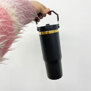 Nouveau RTS pour 30oz céramique café voyage gobelet miroir plaqué or poudre <span class=keywords><strong>enduit</strong></span> avec Flip Top paille gravure Laser pour l'eau - Product Image 6