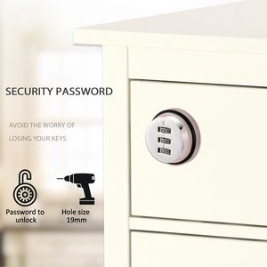 Bán Buôn Phong Cách Nóng Kẽm Hợp Kim 3-Chữ Số Keyless Kết Hợp Cam Khóa An Ninh Ổ Khóa Mã Cơ Khí Mật Khẩu Khóa - Product Image 3