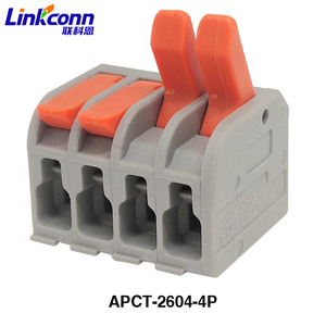 ขั้วต่อสายไฟ Linkconn APCT-2604-4P แบบ 4 ตำแหน่ง เชื่อมต่อสายไฟแบบง่ายดาย ไม่ต้องใช้แรงกด  ขั้วต่อสายไฟแบบเร็ว - Product Image 2
