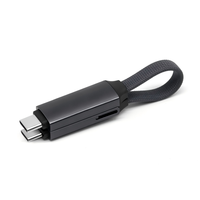 Porte-clés 2 en 1, câble de charge multi-prise, chargeur magnétique rapide portable 60W et câble de données OTG pour ordinateur portable/téléphones/iPad