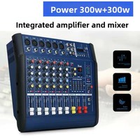 Amplificateur de mixage professionnel multifonctionnel 4/6/8/12 canaux, mixeur de son portable pour les performances en direct en extérieur et le karaoké