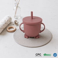 Gobelet d'apprentissage pour tout-petits personnalisé, bec souple anti-fuite, sans BPA, en silicone, pour bébés et enfants