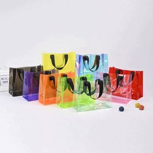 Sac cadeau en PVC transparent imperméable personnalisé de haute qualité, sac de plage en PVC transparent, sac de shopping avec logo - Product Image 2