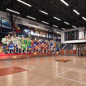 Papel Tapiz de Fondo para Dormitorio con Diseño de Cancha de Baloncesto de <span class=keywords><strong>Anime</strong></span> Japonés Slam Dunk - Product Image 4
