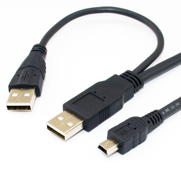 60cm Mini 5PIN USB Cable With USB a Male Charging Cable for Charging and Data Transfer