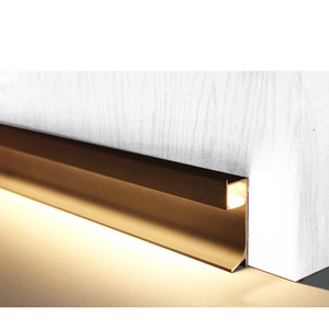 YL nouvelle plinthe en aluminium lumineuse en or avec lumière LED plinthes murales plinthes garniture - Product Image 4