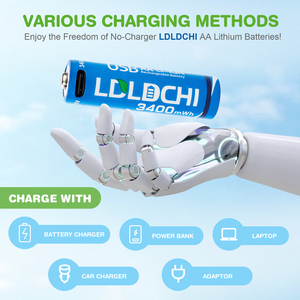 Ldchi <span class=keywords><strong>un</strong></span> <span class=keywords><strong>38.3</strong></span> mupoer טעינה usb c 1.5v כפול aa קיבולת גדולה סוללת ליתיום נטענת - Product Image 3