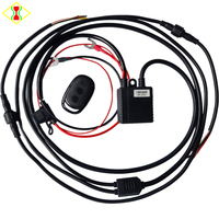 Kit perakitan kabel PT1.5, lampu tambahan LED 140W, rangkaian kabel Remote Control, isolasi PVC untuk 2 lampu