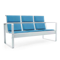 Banc d'attente public 2-5 places, pour bureau, hôpital, aéroport, école, banc en métal sans accoudoirs