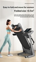 Tapis roulant électrique pliable pour la maison, écran tactile, structure en acier, équipement de fitness multifonctionnel d'intérieur, moniteur