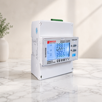 Analizador de Calidad de Energía Trifásico Multi-circuito Fineco EM4374 con Pantalla LCD, Medición de THD, Salida de Pulso S0, Monitor de Energía, Modbus-RTU