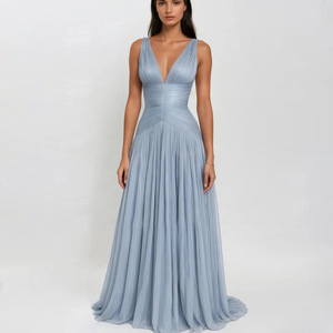 Abito <span class=keywords><strong>da</strong></span> <span class=keywords><strong>donna</strong></span> S4576L con scollo all'americana, elegante stile Hepburn, lungo fino al pavimento, in pizzo, silhouette a trapezio, per <span class=keywords><strong>laurea</strong></span>, banchetti e balli di fine anno - Product Image 1