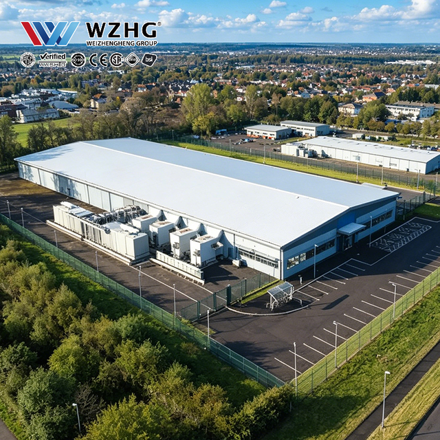 Steel Structure Warehouse Fast Installation Networking Sustainable Tech Hub Communication Center Centro De Datos