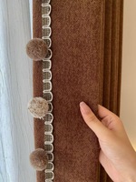 Tissu de rideau occultant de luxe en chenille à motif arêtes de poisson, style rétro français, pour chambre et salon