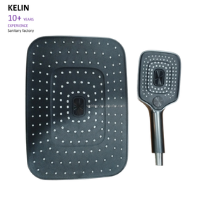 Robinet de douche pluie à 4 fonctions au design moderne Finition chromée Température de l'eau réglable avec pommeau de douche pluie douce - Product Image 5