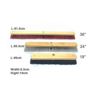 Factory Direct EcoClean Balai-poussoir personnalisé de 24 "en <span class=keywords><strong>bois</strong></span> de hêtre robuste avec manche et renfort en bambou - Product Image 5