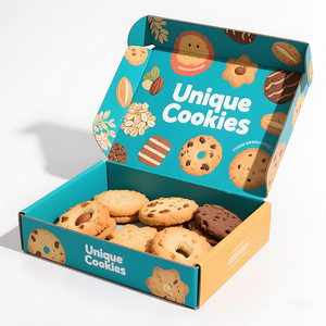 Logotipo impreso personalizado Panadería Pastelería Galletas Embalaje de grado alimenticio Cajas de papel Envío postal Caja de correo de cartón corrugado - Product Image 2