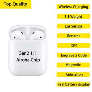 Gen 2 TWS GPS nombre Appling aire vainas 2 I500 I800 I200 I9000 auricular azulejos auriculares inalámbricos para los Airpods 2 - Product Image 2