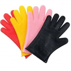 Gants de cuisine en silicone écologiques, résistants à la chaleur, compatibles lave-vaisselle et four, pour la cuisson, la pâtisserie et le barbecue - Product Image 1