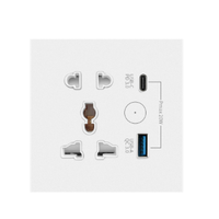 Tuya Wifi Smart Switch avec prise de charge rapide USB Type-C Smart Switch fonctionne avec Alexa Google Home Yandex Voice Control