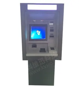 Mesin ATM Bank Kios Pembayaran Layanan Mandiri Terpasang Di Dinding dengan Penerima Tunai Cah Dispenser untuk Deposit dan Tarik Uang