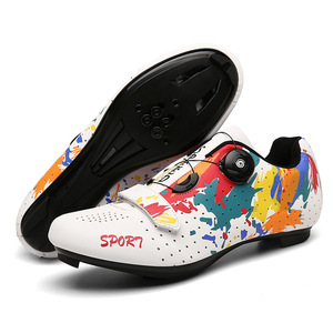 Chaussures de vélo sans lacets de style nouveau, plates, printemps-été, pour hommes et femmes, vélo de route, VTT, semelle rigide - Product Image 1