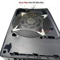 2 filtres anti-poussière pour ventilateur PS5 Slim, protection anti-poussière pour ventilateur de refroidissement Playstation 5 Slim, ventilateur de ventilation respirant pour console