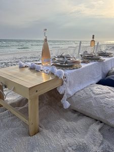 Tùy Chỉnh Chiều Cao Bằng Gỗ Di Động Boho Du Lịch Dã Ngoại Bảng Ngoài Trời Vườn Ngoài Trời Có Thể Gập Lại Bãi Biển Dã Ngoại Bảng - Product Image 2