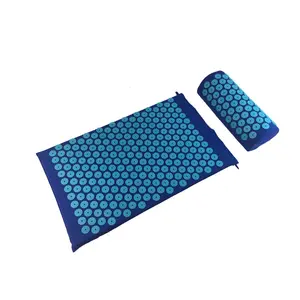 Fit Acupressure Mat and Pillow Set for Back/Neck Pain Relief and Muscle Relaxation