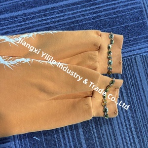 HD2548 erkekler yüksek kaliteli pamuk kalın ağır polar fermuarlı kapüşonlu eşofman üstü damla omuz puf baskı boy Hoodie özel - Product Image 4