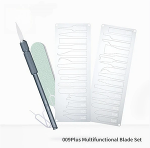 Kit de Lames de Découpe pour Colle 007 008 009 Plus 011 avec Manche Double Extrémité 0.12mm pour Colle Noire de Remplissage et Réparation de CPU, NAND, IC - Product Image 1