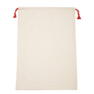 Sac de Noël classique en coton 100% avec impression sérigraphique, durable, écologique, sacs de Noël avec cordon de serrage, sac cadeau de Noël - Product Image 6