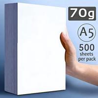 Papier copie Desai A5 70 g/m² 16 rames par boîte Qualité supérieure Papier d'impression de bureau sans enchevêtrement