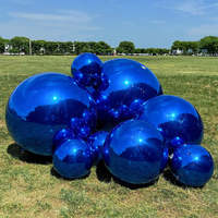 Sphères réfléchissantes gonflables bleues en PVC pour événements, publicité et présentation