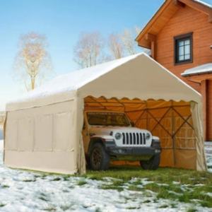 Abri de voiture pliable et rétractable 10x20 pieds, robuste, imperméable, écologique, pour extérieur – Vente en gros - Product Image 3