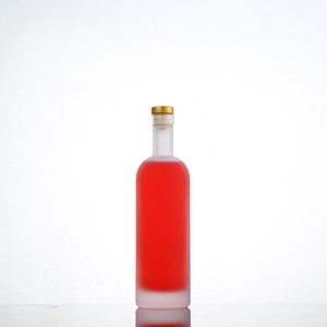 Bán Buôn Thân Thiện Với Môi Màn Hình In Ấn Xi Lanh 500Ml 750Ml Thủy Tinh Rượu Chai Nút Chai Cap Biểu Tượng Tùy Chỉnh Whisky Rum Brandy Vodka - Product Image 1