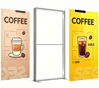 Boîte lumineuse publicitaire pliable double face personnalisée, étanche, durable, pour intérieur et extérieur, vente en gros, présentoir portable pour magasin