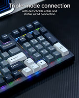 98-Tasten Mechanische Tastatur RGB-Hintergrundbeleuchtung Drei-Modus-Wireless Hot-Swappable Programmierbares Numerisches Tastenfeld für Gaming und Büro