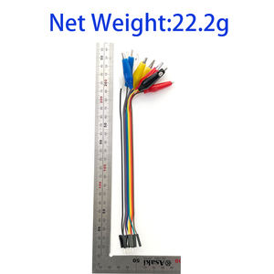 Cable de Prueba OKY0262-1 de 20 cm con Pinzas de Cocodrilo de 10 Pines, Cable de Puente con Conector Macho Dupont - Product Image 6