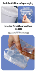 Bán Buôn Tamper Rõ Ràng Thực Phẩm Rỗng Xô Nhựa Tùy Chỉnh Lưu Trữ Kín Rõ Ràng Nhựa Xô Với Nắp - Product Image 5