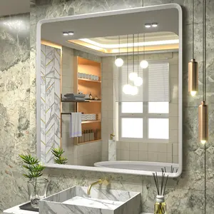 Dekorativer Kosmetik spiegel Modernes Schlafzimmer Badezimmer Wand spiegel Silber Spiegel zum Verkauf