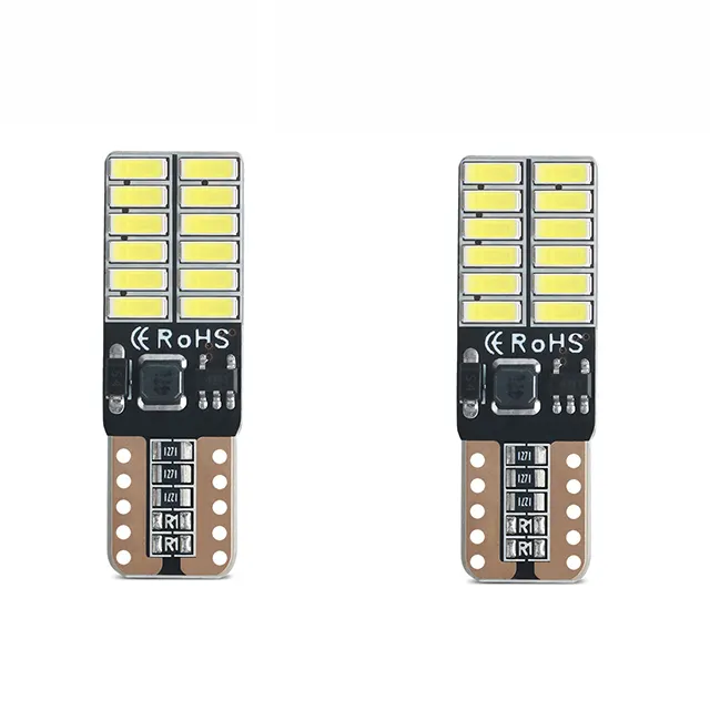 뜨거운 판매 T10 4014 24SMD 자동 Canbus 폭 램프 LED 자동차 인테리어 돔 전구 575LM LED 폭 빛 번호판 빛