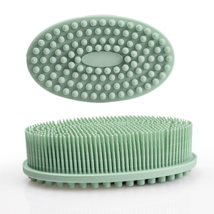 2 in 1 Dual Sided Silicone Bath Brush, Food Grade Scalp Massager Exfoliating Body Scrubber for Sensitive Skin - Product Image 1