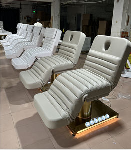 Nouveau Lit d'extension de cils motorisé Curl, Lit facial électrique blanc avec lumière et chaise, moderne, réglable pour hôtel - Product Image 4