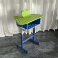 Ensemble de bureau et chaise ergonomiques modernes et collaboratifs de haute qualité, forme trapèze, pour la maternelle et les classes primaires
