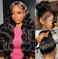 Perruque Body Wave 360 en cheveux humains brun clair avec filet intérieur respirant pour femme – Options de coiffage polyvalentes