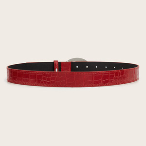 Nuova <span class=keywords><strong>Cintura</strong></span> da <span class=keywords><strong>Donna</strong></span> <span class=keywords><strong>in</strong></span> <span class=keywords><strong>Pelle</strong></span> 2026 Stile Americano Retrò Y2K con Motivo Coccodrillo Rosso, Minimalista di Alta Gamma, Casual <span class=keywords><strong>in</strong></span> Lega, alla Moda e Versatile - Product Image 6