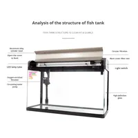 Accessoires pour aquariums, aquarium européen de luxe de 100 gallons, armoire en bois massif, aquarium en verre, ensemble complet